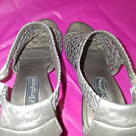 Brighton Silver Woven Women's Sandals - Picture 7 of 10